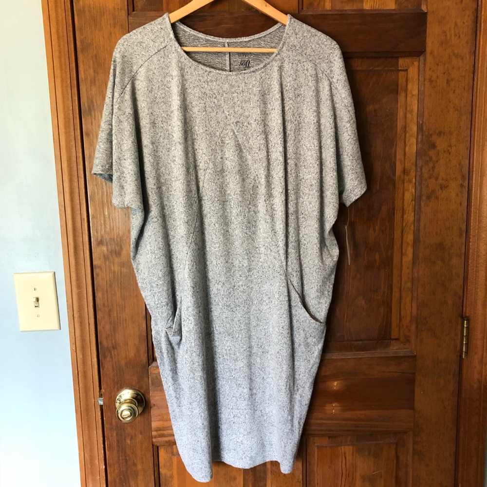 NWT NY&C Large Gray Knit Dress